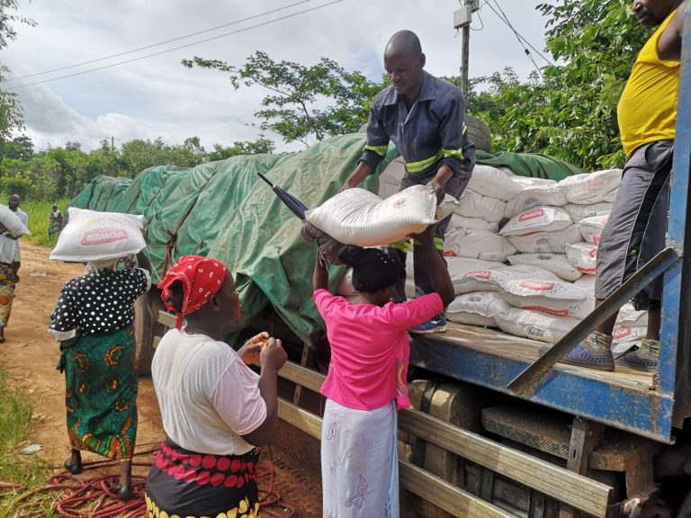 DoDMA Starts Maize Flour Distribution to Hunger Affected Families