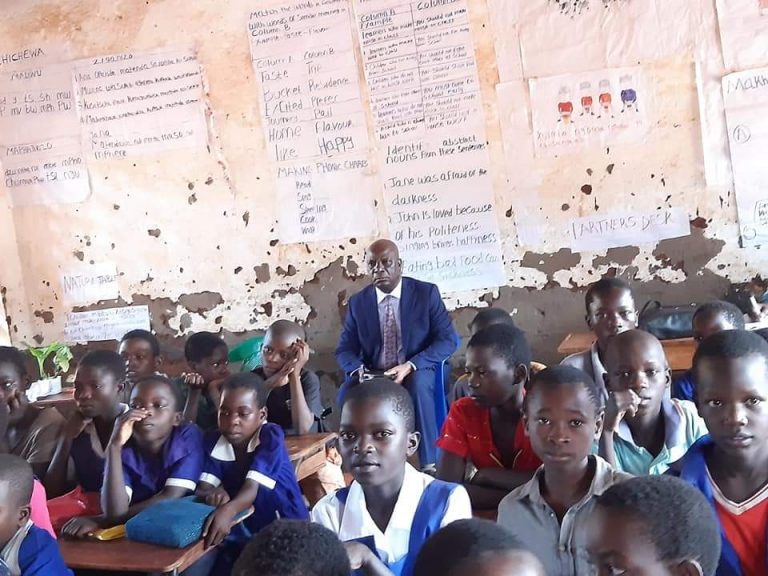 Education Minister Susuwele Attends Standard 4 Lessons