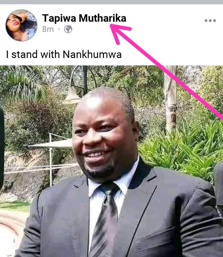 Bingu Mutharika’s Elder Daughter Tapiwa Backs Nankhumwa