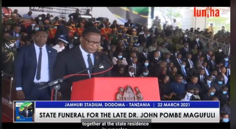 Chakwera Delivers Moving Eulogy At Magufuli’s Funeral