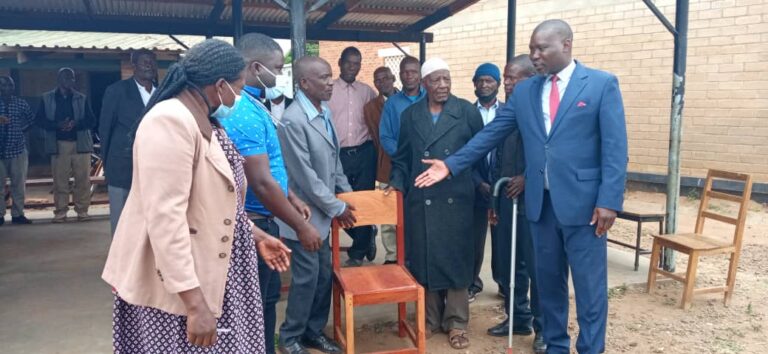 CZ CHIEFS TAKE PART IN MAINTAINING PUBLIC FACILITIES:  Donate furniture to Ndunde Health Center
