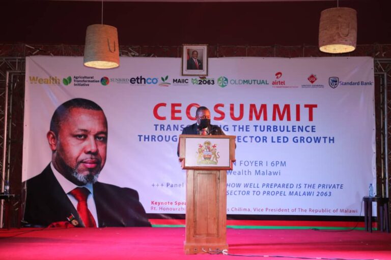 Chilima Graces CEOs Summit: Calls for Vibrant Private Sector