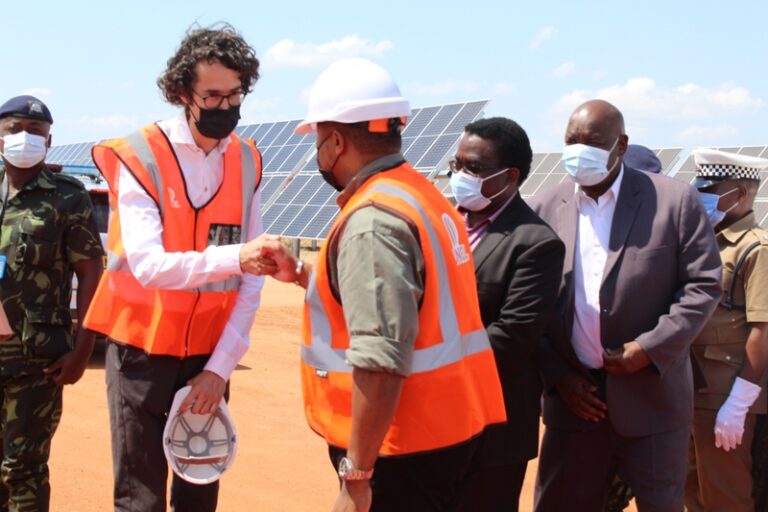 KK Solar Power Plant Construction Progress Impresses Veep Chilima