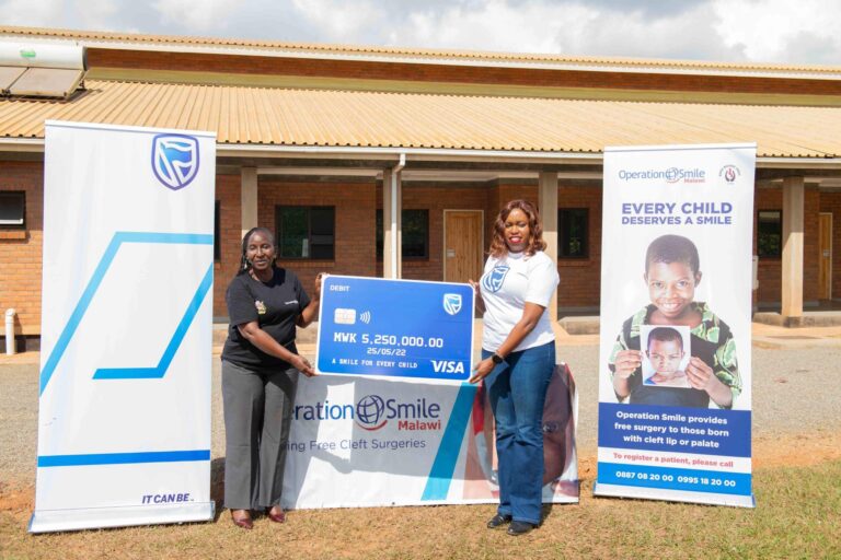 Standard Bank Contributes MK5.2 Million to Operation Smile Towards Cleft Lip, Palate Surgeries￼