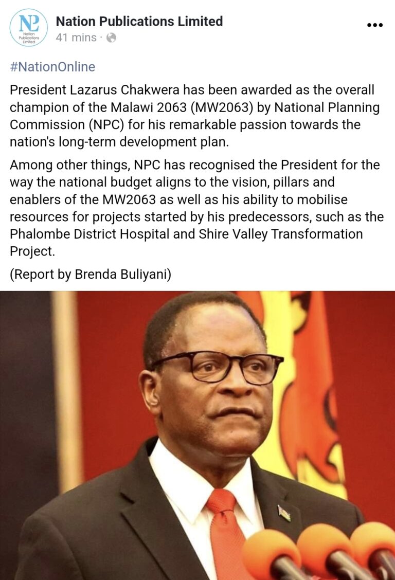 Economically, Malawi is wasting money paying people at National Planning Commission