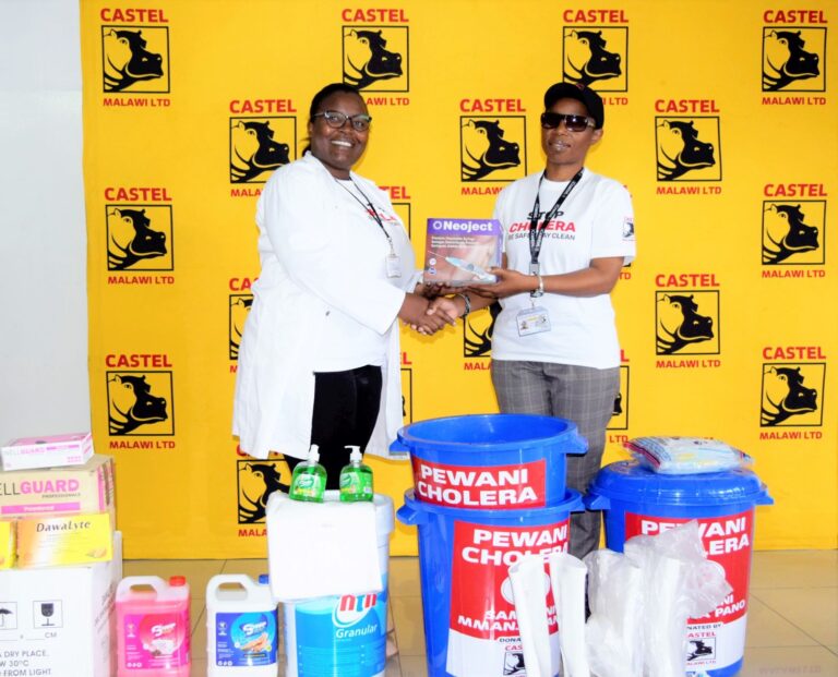 Castel Malawi donates K20 million worth items towards Cholera fight