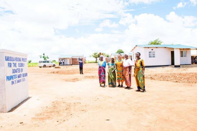 REACH OUT & TOUCH: Prophetess Mary Bushiri hands-over five modern houses to the elderly in Rural Lilongwe