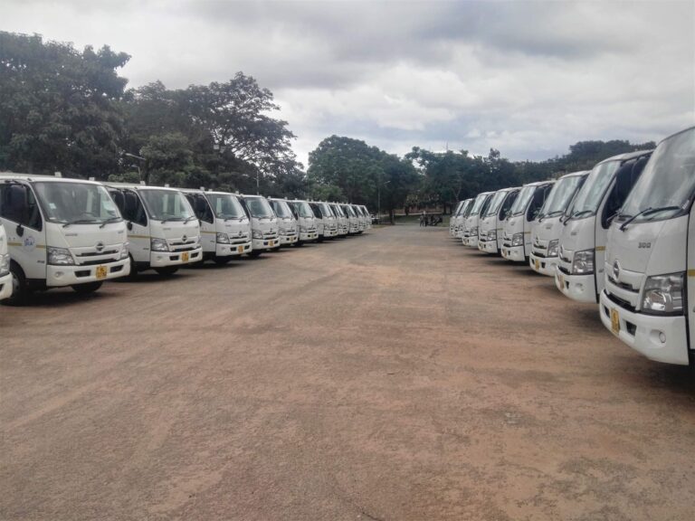 Ministry of Health receives fleet of trucks from Japan