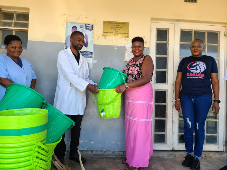 HS Winehouse pub donates Cholera supplies to Health Centre