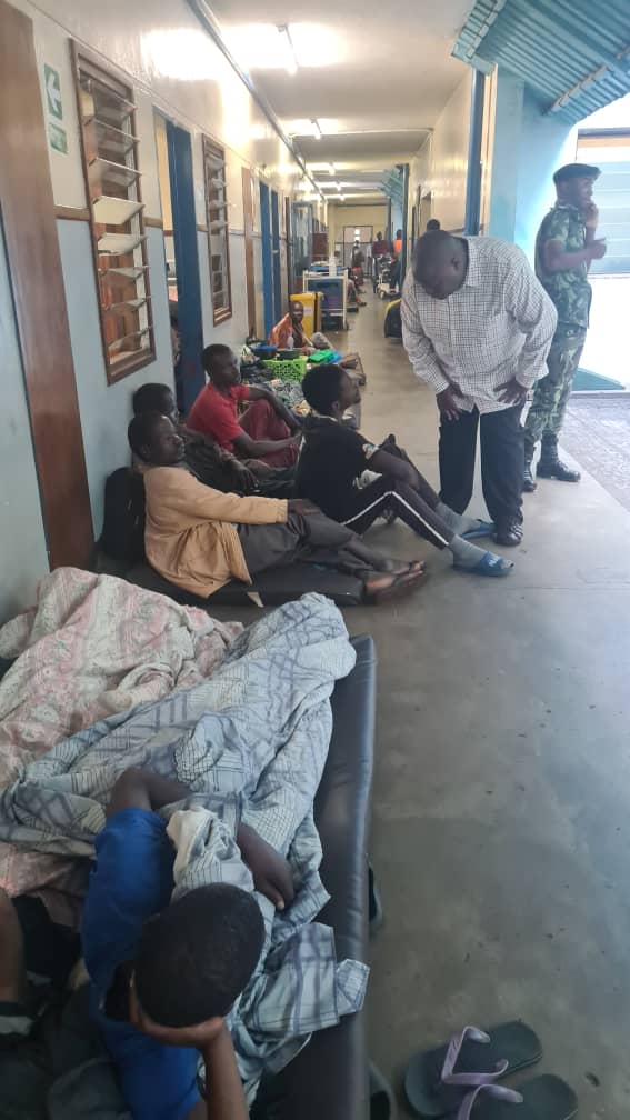 Opposition leader Nankhumwa in a surprise visit to Kamuzu Central Hospital, appalled by deteriorating conditions