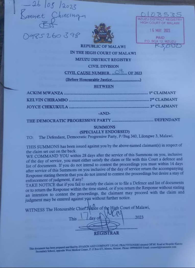 Mzuzu High Court fires Mzomera Ngwira, Reinstates Ackim Mwanza as DPP Northern Region Governor