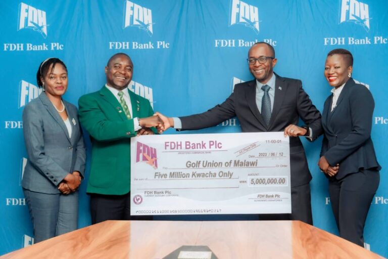FDH Bank Plc sponsors K5 million towards Golf Union of Malawi Matchplay Championship