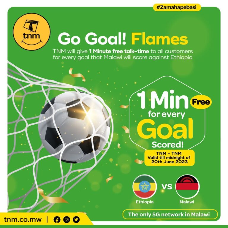 MALAWI VS ETHIOPIA:TNM Mahape to dish out free minutes for every Flames goal