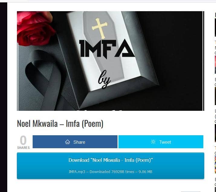 Malawian poem ‘Imfa’ hits over 0.7 million downloads