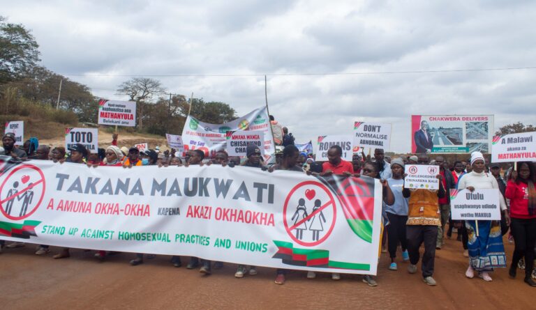 Religious leaders lead Malawians in anti-homosexuality march