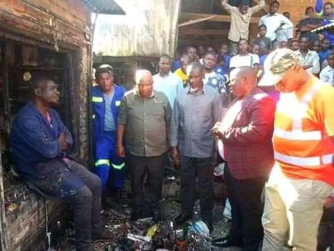 Chakwera consoles Zomba vendors, as Minister Chimwendo tours the gutted market