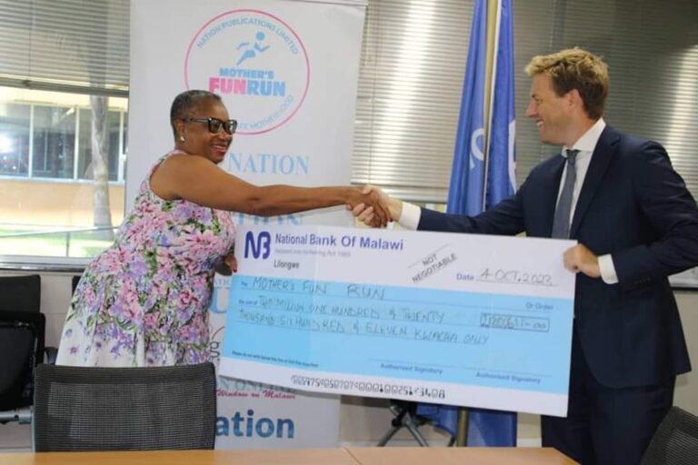 KIND GESTURE: Malawi Word Bank Staff donates K2.1 million towards Mother’s Fun Run initiative