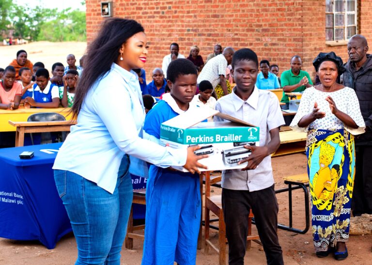 NBM fulfills promise: Delivers 3 braille machines to Nazombe School for the Blind