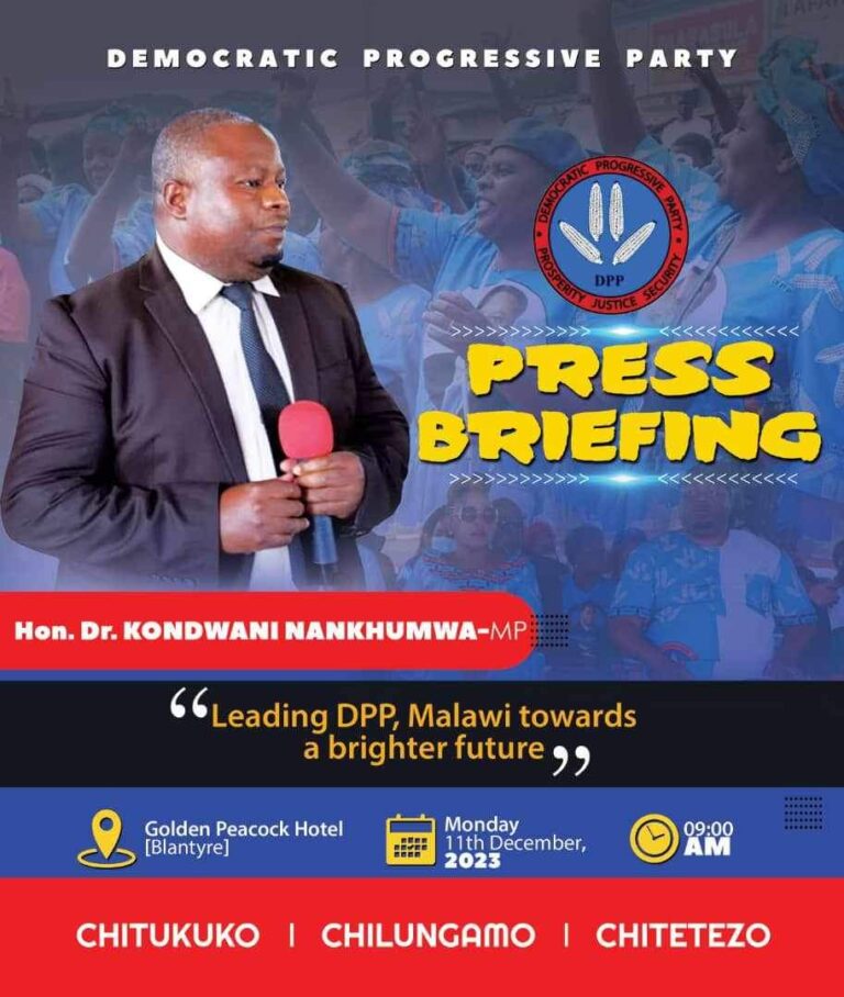 ROAD TO DPP CONVENTION: Nankhumwa to unveil manifesto, trumpcard team tomorrow