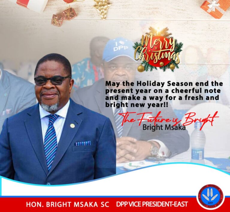 DPP presidential aspirant Bright Msaka wishes Malawians Brighter Year ahead