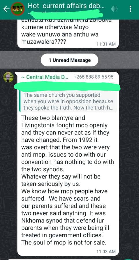 MCP’s Chikumbutso Mtumodzi Attacks Livingstonia and Blantyre Synods
