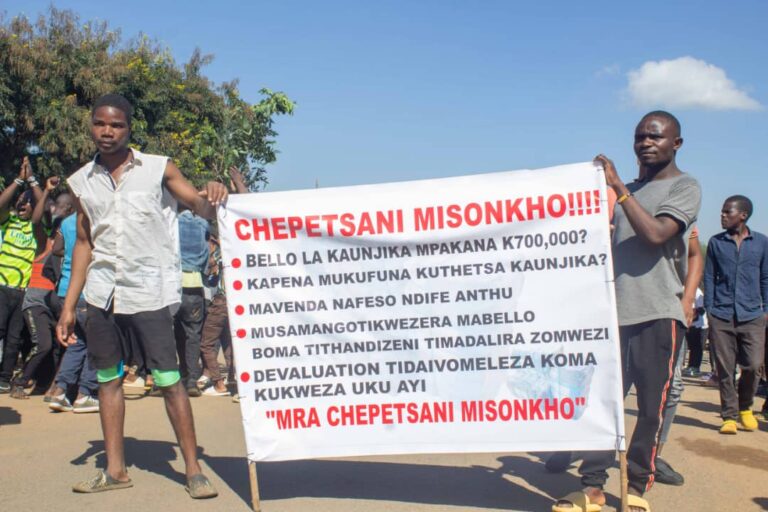 Kaunjika Vendors Protesting in Lilongwe