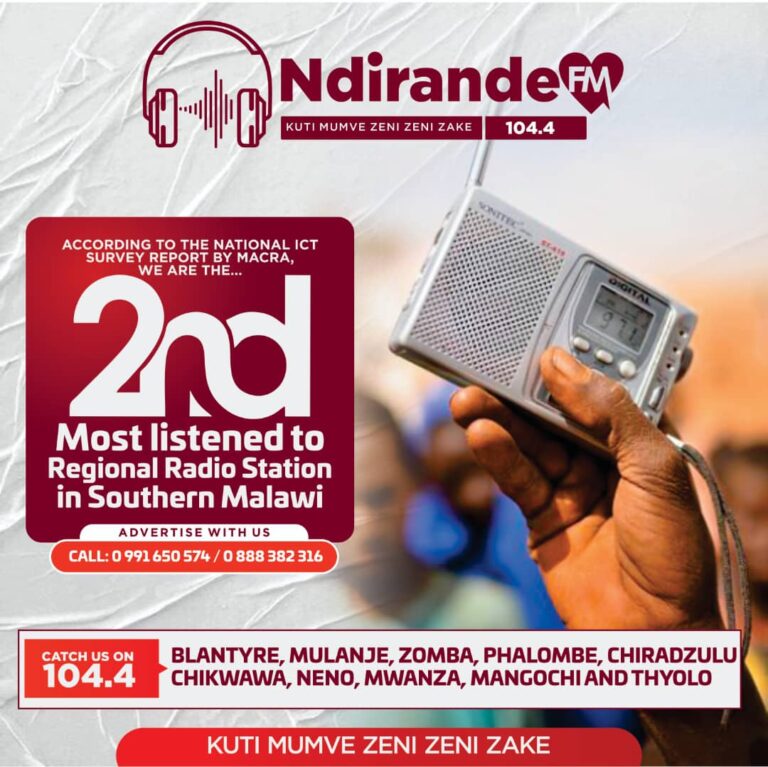 Ndirande FM shines in MACRA Survey; named second most listened radio in South